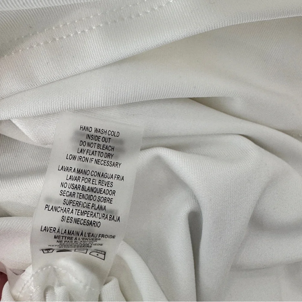 Karl Lagerfeld Paris White Square Neck Tee with Black Trim – Size M - NWT - Picture 6 of 6